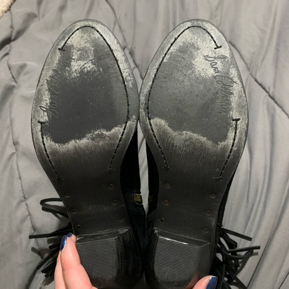 Black Booties w/ Fringe - Picture 3 of 4